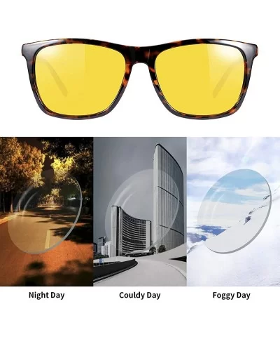 Polarized Sunglasses Driving Blocking Eyeglasses - Yellow - CC18YMEYQAQ $12.32 Rectangular