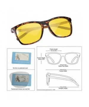 Polarized Sunglasses Driving Blocking Eyeglasses - Yellow - CC18YMEYQAQ $12.32 Rectangular