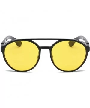 Reading Men Vintage Eye Sunglasses Retro Eyewear Fashion Radiation Protection - Yellow - CF18SZX2SRI $7.77 Oval