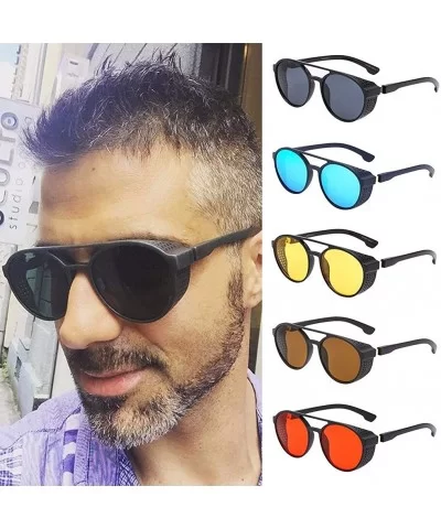 Reading Men Vintage Eye Sunglasses Retro Eyewear Fashion Radiation Protection - Yellow - CF18SZX2SRI $7.77 Oval