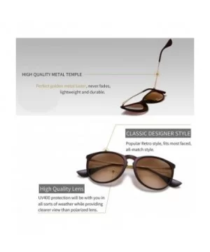 Vintage Round Sunglasses for Women Classic Retro Designer Style - Brown Frame(matte Finish)/Brown Gradient Lens - CE18C8RMT3Q...