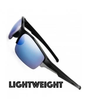 Half Frame Sports Sunglasses for Men Women Baseball Cycling Running - S606-shiny Black - CX18EMNDSCY $15.71 Rimless