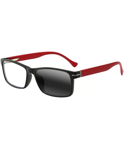 Mens Rectangular Progressive Multifocal Photochromic Rectangle Nerd Geek Reading Glasses - Red - CW18T47R44X $17.95 Rectangular