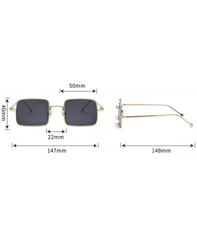 2019 New fashion trend luxury marine piece square brand designer unisex sunglasses UV400 - Gold Purple - CL18NSDX9Q6 $7.18 Sq...