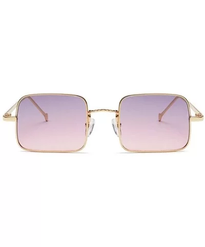 2019 New fashion trend luxury marine piece square brand designer unisex sunglasses UV400 - Gold Purple - CL18NSDX9Q6 $7.18 Sq...