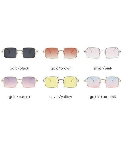 2019 New fashion trend luxury marine piece square brand designer unisex sunglasses UV400 - Gold Purple - CL18NSDX9Q6 $7.18 Sq...