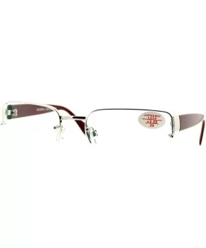 Clear Lens Glasses With Bifocal Reading Lens Half Rim Rectangular - Silver Burgundy - C312FCM11CN $8.24 Wrap