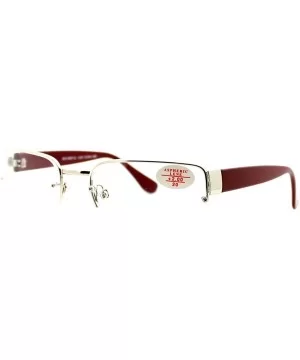 Clear Lens Glasses With Bifocal Reading Lens Half Rim Rectangular - Silver Burgundy - C312FCM11CN $8.24 Wrap