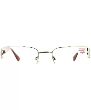 Clear Lens Glasses With Bifocal Reading Lens Half Rim Rectangular - Silver Burgundy - C312FCM11CN $8.24 Wrap