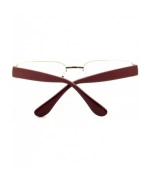 Clear Lens Glasses With Bifocal Reading Lens Half Rim Rectangular - Silver Burgundy - C312FCM11CN $8.24 Wrap