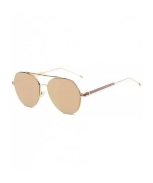 Unisex Classic Mirrored Aviator Fashion Sunglasses - Peach - CD18WR9RDYK $18.98 Aviator