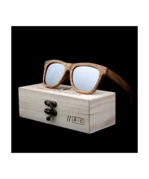 Wooden polarized glasses unisex wooden glasses - Silver - CV18XI734K4 $28.36 Goggle