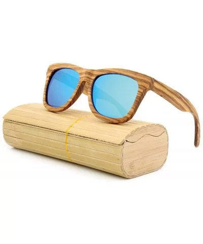 Wooden polarized glasses unisex wooden glasses - Silver - CV18XI734K4 $28.36 Goggle