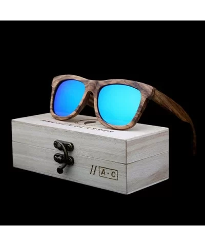 Wooden polarized glasses unisex wooden glasses - Silver - CV18XI734K4 $28.36 Goggle