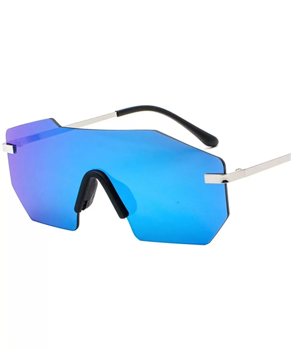 Individual frame of all-in-one dazzling sunglasses for men and women - 0004 blue Lenses C4 - CA18OEWURCZ $6.34 Rectangular