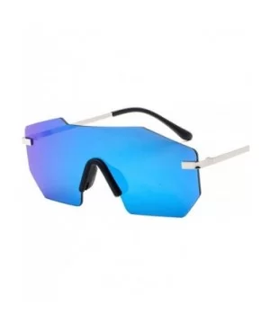 Individual frame of all-in-one dazzling sunglasses for men and women - 0004 blue Lenses C4 - CA18OEWURCZ $6.34 Rectangular