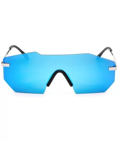 Individual frame of all-in-one dazzling sunglasses for men and women - 0004 blue Lenses C4 - CA18OEWURCZ $6.34 Rectangular