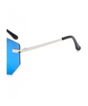 Individual frame of all-in-one dazzling sunglasses for men and women - 0004 blue Lenses C4 - CA18OEWURCZ $6.34 Rectangular