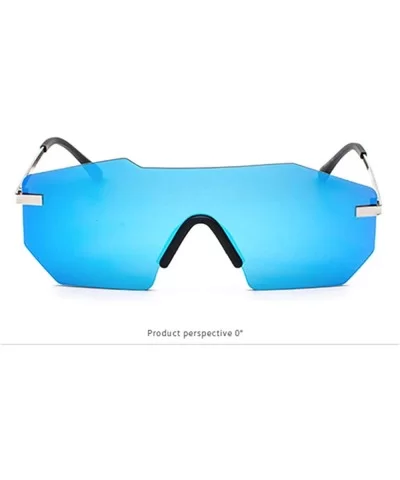 Individual frame of all-in-one dazzling sunglasses for men and women - 0004 blue Lenses C4 - CA18OEWURCZ $6.34 Rectangular