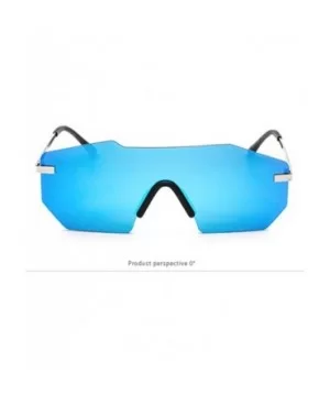 Individual frame of all-in-one dazzling sunglasses for men and women - 0004 blue Lenses C4 - CA18OEWURCZ $6.34 Rectangular