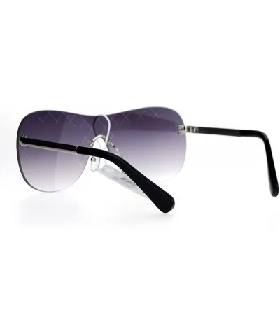 Futuristic Robot Shield Reflective Lens Pilot Sunglasses - Smoke - C912HJTTCX7 $9.15 Shield