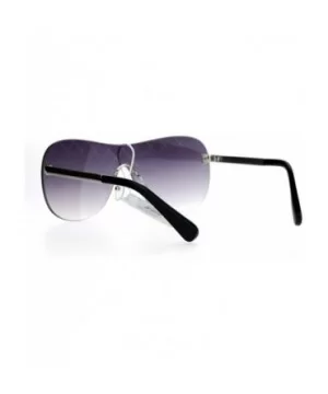 Futuristic Robot Shield Reflective Lens Pilot Sunglasses - Smoke - C912HJTTCX7 $9.15 Shield