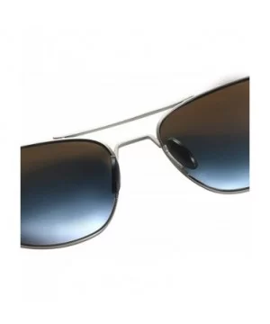 Mens Aviator Sunglasses Polarized Pilot Military Square Shades with Bayonet Temples - Blue - CQ1938M94D9 $12.34 Oversized