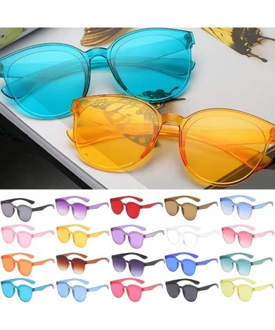 Fashion Polarized Sunglasses Oversized Sunglasses for Women Men Fashion Sunglasses Shades Jelly Sunglasses Retro - CG19074MZU...