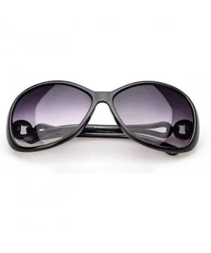 Women Fashion Oval Shape UV400 Framed Sunglasses Sunglasses - Black - CF1900Q4E3W $10.71 Oval