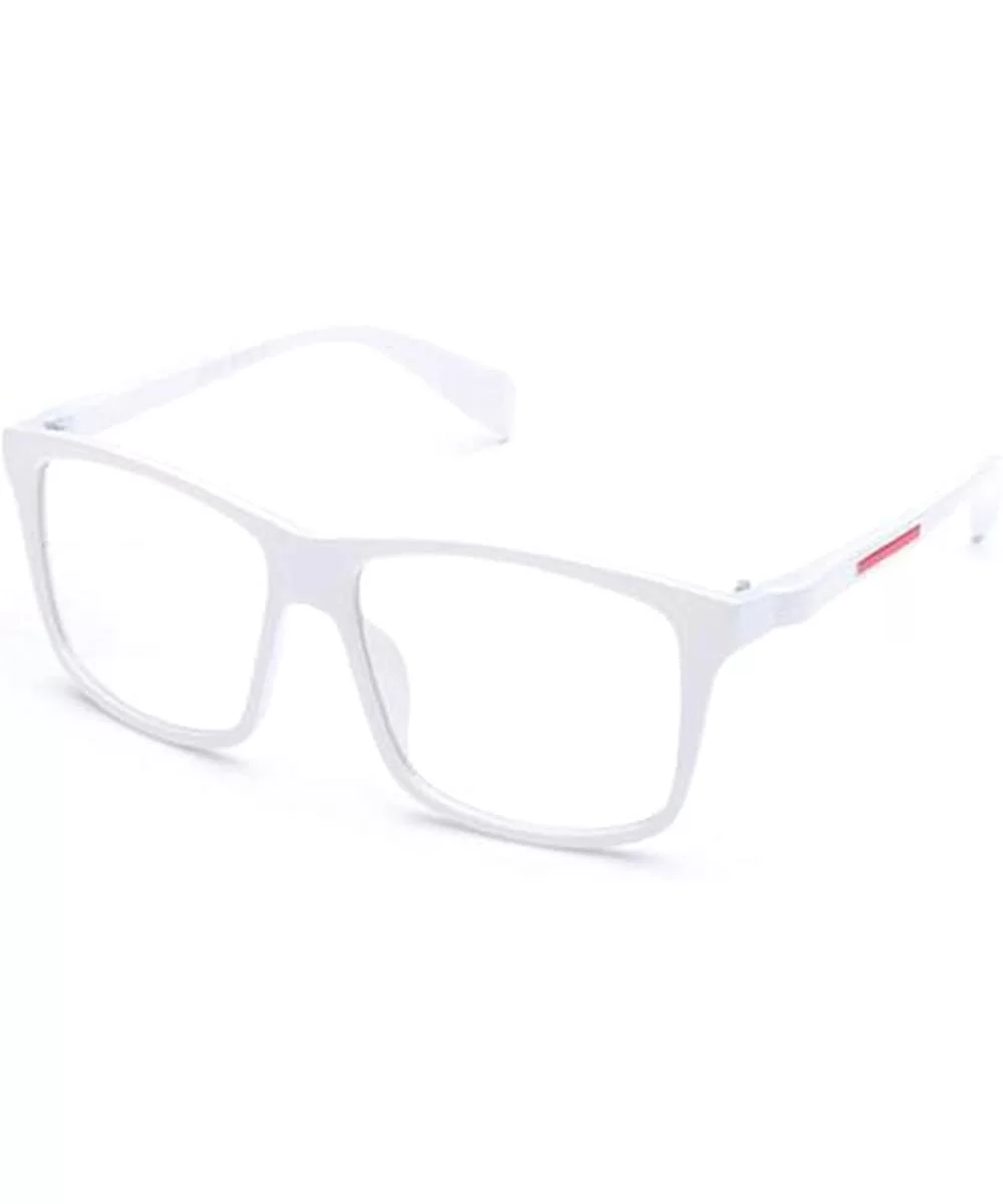 Simple Sleek Comfortable BClear Lens Glasses - White - C311U9NAIKL $5.66 Wayfarer