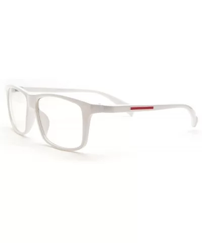 Simple Sleek Comfortable BClear Lens Glasses - White - C311U9NAIKL $5.66 Wayfarer