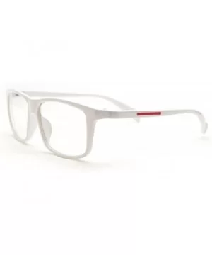 Simple Sleek Comfortable BClear Lens Glasses - White - C311U9NAIKL $5.66 Wayfarer