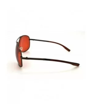 Mens & Womens Aviator High-Definition Sunglasses w/FREE Microfiber Pouch - Brown - CO12KWOV9EL $6.55 Rectangular