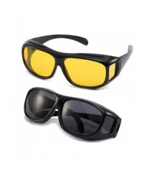 2Packs Unisex HD Day Night Driving UV400 Sunglasses Fit over Glasses Anti Glare - CX18GDQM364 $18.74 Goggle