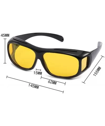 2Packs Unisex HD Day Night Driving UV400 Sunglasses Fit over Glasses Anti Glare - CX18GDQM364 $18.74 Goggle