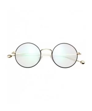 Glasses Clear Oversized Eyelasses Anti Blue - Black-gold - CR18SXN9NK2 $12.19 Round