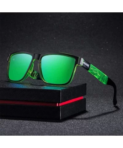 Sunglasses 2019 New Fashion Square Polarized UV400 Color Coating Sports 5 - 2 - CU18YQUWULG $7.14 Square