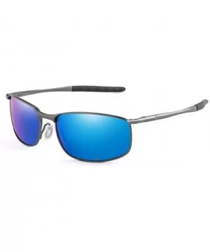 Men Polarized Sunglasses Photochromism Sun Glasses Male Classic Square Driving Goggles UV400 - Grey Blue - C9199KQROC5 $11.21...