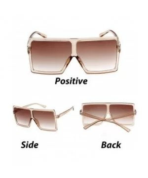 Oversized Sunglasses for Women Square Shield Plastic Frame 100% UV400 Protection - CH18S8LL20I $5.86 Shield