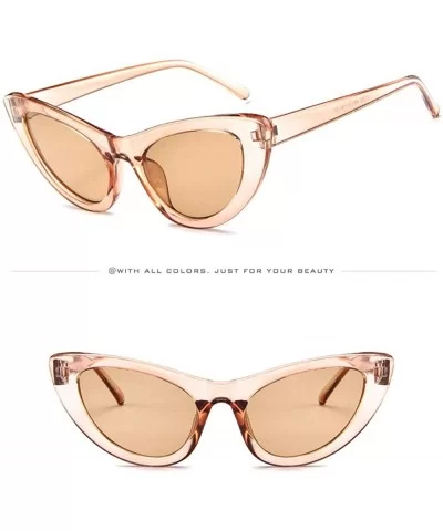 Women Vintage Shade Glasses Unisex Fashion Cat Eye Sunglasses - A - C418TKUOROE $7.21 Aviator