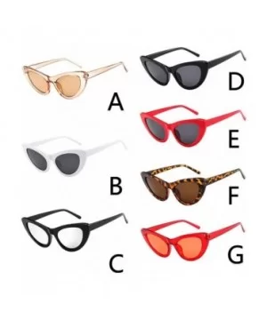 Women Vintage Shade Glasses Unisex Fashion Cat Eye Sunglasses - A - C418TKUOROE $7.21 Aviator