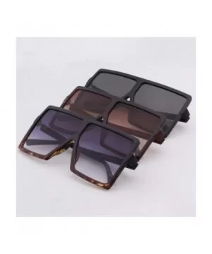 Oversized Sunglasses for Women Square Shield Plastic Frame 100% UV400 Protection - CH18S8LL20I $5.86 Shield