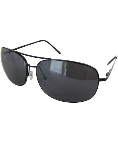 J0893 Aviator Style Sunglasses - Black/Grey - CH11DKDIU6R $5.74 Square