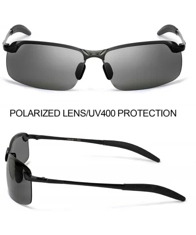 NeBaee Polarized Fashion Driving Sunglasses for Men - Blackbrown - CA1968507WG $15.23 Square