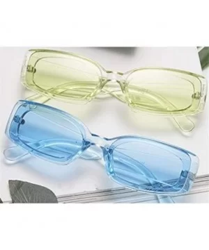 Sunglasses Fashion Rectangle Glasses Vintage - Black - CV1989WZSTZ $25.36 Cat Eye