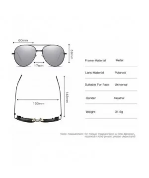 Unisex HD Polarized Sunglasses for Men Women Polarized Metal Mirror UV400 Lens Protection - B - CS197AZ35ZR $15.21 Semi-rimless