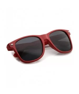 Classic 80's Retro Colored Frame Wide Temples Horn Rimmed Sunglasses 54mm - Red / Smoke - C512KRZCJLH $6.14 Wayfarer