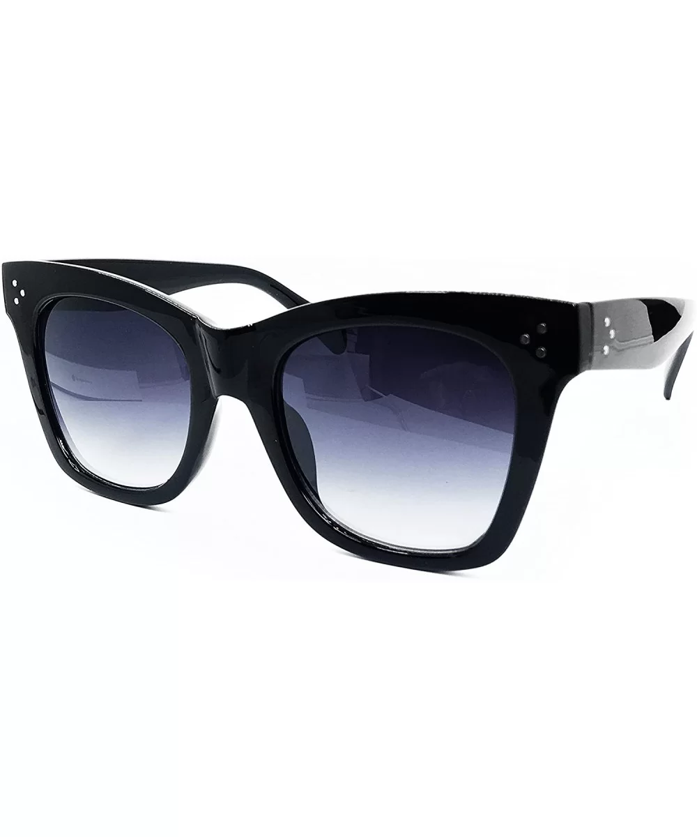 SA211 Premium Oversize XXL Women Men Cateye Havana Tilda Shadow Style Fashion Sunglasses - Black - CW18DKLSCK5 $8.77 Sport