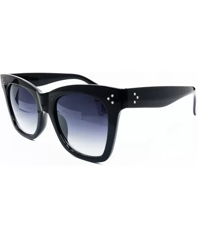 SA211 Premium Oversize XXL Women Men Cateye Havana Tilda Shadow Style Fashion Sunglasses - Black - CW18DKLSCK5 $8.77 Sport