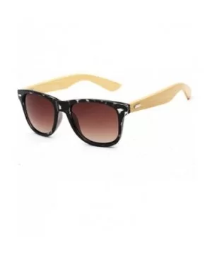 2018 Bamboo Sunglasses Wooden Wood Retro Vintage Summer Glasses for Men Women - I - CU18EM8CKEZ $4.76 Goggle